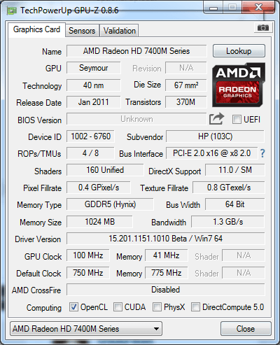 AMD Radeon 6490m 7400m Display amd driver stopped responding and